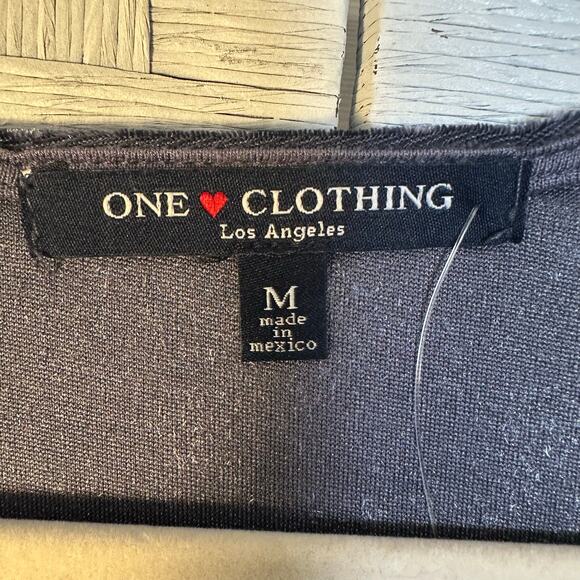 One clothing womens blouse velvet deep V-neck Y2K vamp dark romantic fairycore - Picture 3 of 8